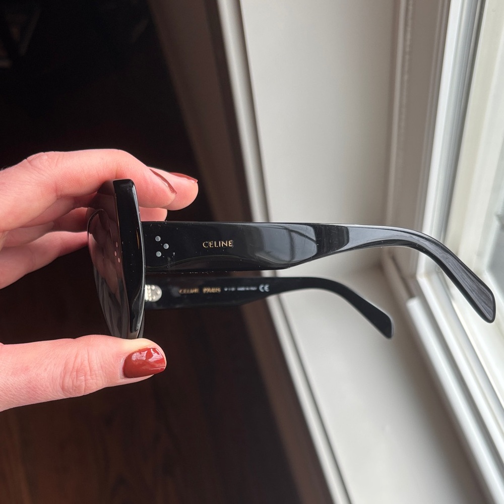 Celine Black Frame Sunglasses with Gray Gradient Lenses - Picture 4 of 8